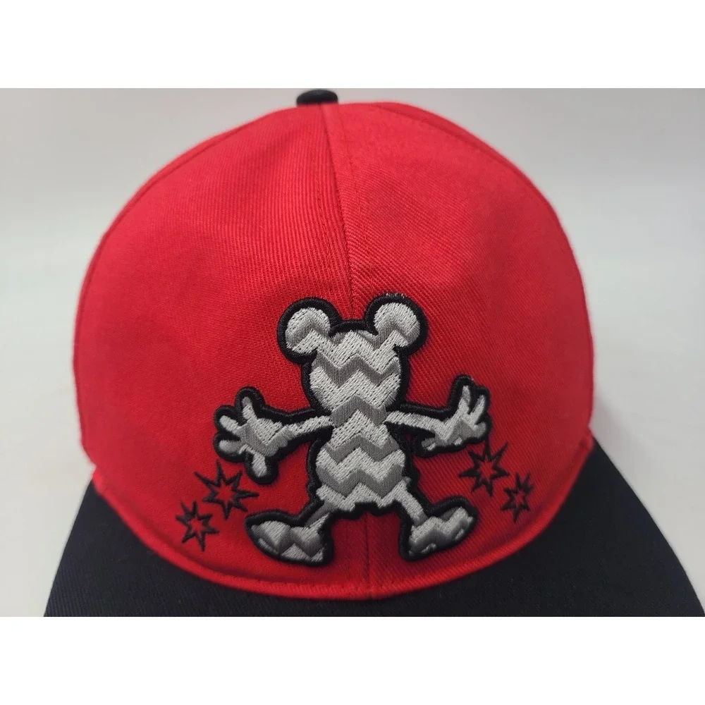 Disney Parks Mickey Mouse Magic Logo Snapback Hat Cap Cotton Men Women Red Black